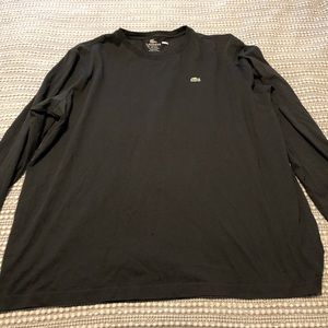 Long sleeve black Lacoste t shirt